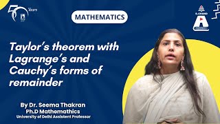 Taylor’s theorem with Lagrange’s and Cauchy’s forms of Remainder  Mathematics  S Chand Academy [upl. by Kalmick922]