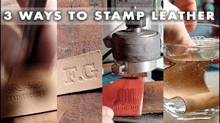 Stamping leather 3 ways  leather craft tutorial [upl. by Kaiulani]