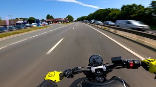 Summers Day Cruise  Triumph Trident 660 Zard Exhaust  Quickshifter RAW AUDIO 4K [upl. by Blount]