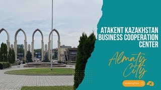 AtakentKazakhstan Business Cooperation Center Walking Tour 4k 60 fps  Almaty City Summer [upl. by Adnawaj647]