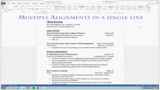 Multiple Alignments in a Single Line in Word [upl. by Obel]