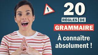 20 règles de grammaire SIMPLES à connaître ABSOLUMENT [upl. by Selina987]