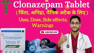 Clonazepam tablet ip 05mg uses in hindiSleeping pillsClonazepam tablet side effectsmedicinetalk [upl. by Kameko]