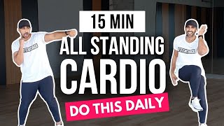 Best Low Impact Standing Cardio for Weight Loss  2000 steps [upl. by Bamford]