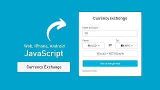 How to make Currency Exchange Converter App in HTML CSS and JavaScript [upl. by Anaibib]