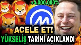 12 GÜNE KIRACAK ELON MUSK 110000000000000 SHİBA YAKACAK 40000XLİK AKILALMAZ FİYAT RALLİSİ🚀BURN🔥 [upl. by Cerelia]