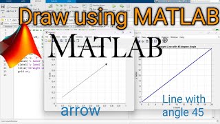 MATLAB Tutorial Drawing an Arrow and 45Degree Line [upl. by Atteuqnas]