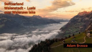 Switzerland Walenstadt  Lusis over Walensee lake [upl. by Reginald]