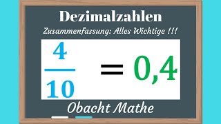 Zusammenfassung Dezimalzahlen Alles WICHTIGE was du wissen musst  einfach erklärt  ObachtMathe [upl. by Octavian]