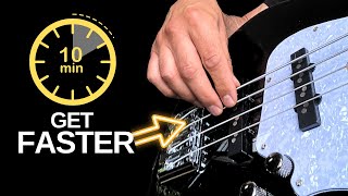 10 Min RightHand Exercise for PRECISION and SPEED for Bass with tabs [upl. by Vevine]