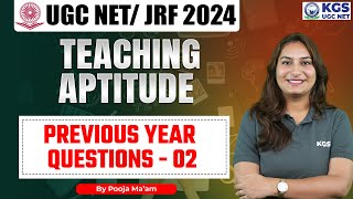 UGC NET 2024 Teaching Aptitude  UGC NET 2024  Previous Year Questions  02  By Pooja Maam [upl. by Akilaz]