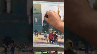 How to draw a cityscape Soft pastel Artist Andrii Kovalyk [upl. by Rimidalb805]