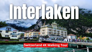 Interlaken the most beautiful lake and tourism in Switzerland 🇨🇭 4K [upl. by Kenimod]