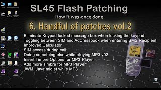 Siemens SL45 6 Flash Patching Handful of patches vol2 [upl. by Wini]