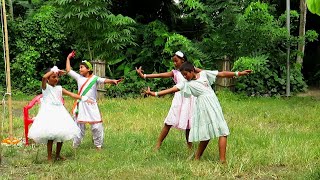 Nil Digante Oi Fuler agun Laglo  Rabindra Sangeet Dance Performance [upl. by Nosredneh]