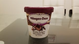 Häagen Dazs  Double Belgian Chocolate Chip Ice Cream Review TOO MUCH CHOCOLATE [upl. by Ermina]