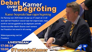 Terugkijken Kamer bespreekt eigen begroting met Martin Bosma  Tweede Kamer [upl. by Nodnarg857]