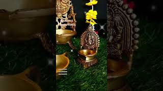 Gajalaxmi Tradition Vilakku  LampBrass Antique FinishGoddess Astalaxmi Lamp Vilakku [upl. by Diantha]