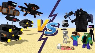 Minecraft Mobs  ASTRO JUGGERNAUT amp SKIBIDI DESTRUCTOR VS TITAN CAMERAMAN  Minecraft Animation [upl. by Ahidam]