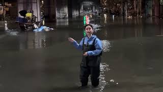 Araneta Ave baha pa rin kahit tumigil na ang ulan  GMA Integrated News [upl. by Einohtna813]