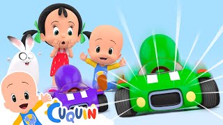 Balloon Car Race  Ponies Magic Panda Bag  Cleo amp Cuquin  Adventures for Kids [upl. by Oruam801]