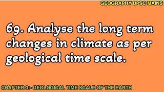 369 LongTerm Climate Changes in Geological Time Scale  An Analysis [upl. by Haikan]