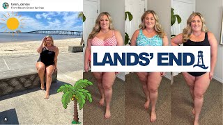 UNDERWIRE  TUMMY CONTROL SWIMSUITS  Lands End haul [upl. by Aihsikal]