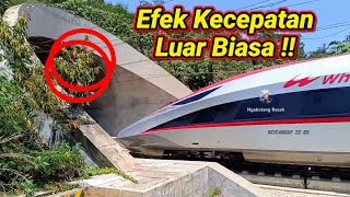 W00W Efek Whoosh Kereta Cepat Jakarta Bandung Keluar Masuk Terowongan Saat Kecepatan Tinggi [upl. by Riplex479]