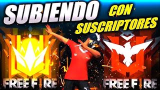 FREE FIRE LIVE JUGANDO CON SUBS FREE FIRE EN VIVO SUBIENDO A MAESTRO EN UNA NOCHE [upl. by Anelahs401]