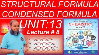 Structural formula Condensed structural formula Organic chemisty Class 9 chemistry unit 13 new bo [upl. by Ahsenot459]