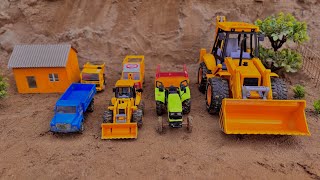 Mini Swaraj tractor trolley parking Video  Tata Dumper Tata Truck  jcb tractor l toy jcb [upl. by Olathe]