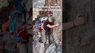 The infamous kissing stone on Kilimanjaro worldexpeditions adventure kilimanjaro climbing [upl. by Yelyac282]