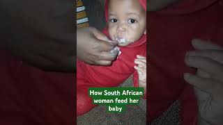 How to feed a baby trending babyshorts eatingshort [upl. by Lahcsap]