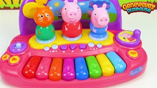 Genevieve Plays with Peppa Pig and Pororo the Little Penguin Musical Toys [upl. by Einej185]