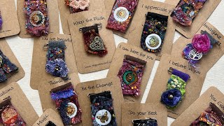 Fabric Pin  Brooch Making Mixed Media Textile Art Resin Jewelry [upl. by Nylyram]