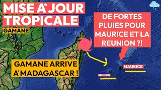 Le cyclone Gamane frappe Madagascar de fortes pluies sont probables à Maurice et à la Réunion [upl. by Macnair]