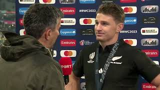 A dejected Beauden Barrett gives his reaction to the All Blacks RWC Final defeat [upl. by Dami750]