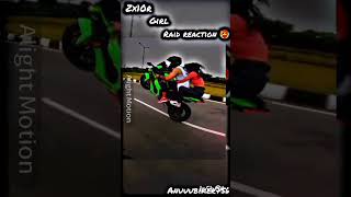 cute girl 🧕 raid reaction 🥵 on my kawasaki zx10r for WhatsApp status shortvideo status [upl. by Naux]