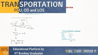 PCU factor OD Study and Level of ServiceLOS  Transportation Engineering [upl. by Bazluke]