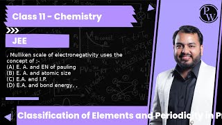 Mulliken scale of electronegativity uses the concept of  A E A and EN of pauling B E A [upl. by Nayllij]