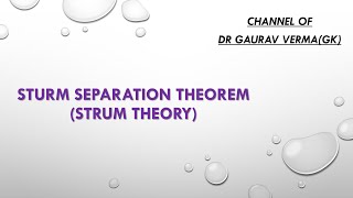 Sturms Separation Theorem  Strum Theory [upl. by Zoldi]