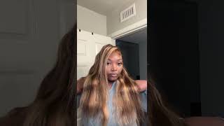 Part 2 Styling 13x4 Transparent Lace 427 Fall Color Wig  Half Up Half Down Tutorial [upl. by Nyrual]