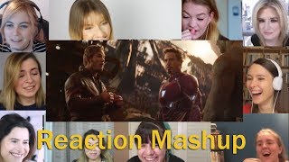 Marvel Studios Avengers Infinity War Trailer 2  All Girls REACTION MASHUP [upl. by Ylreveb]