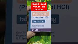 Inderal tablet 40mg uses in Urdupropranolol benefitsside effects [upl. by Akined]