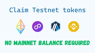 Claim testnet tokens  No mainnet balance required  Free [upl. by Hamann]