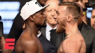 Floyd Mayweather vs Conor McGregor Official WeighIn FULL  ESPN [upl. by Eidurt]