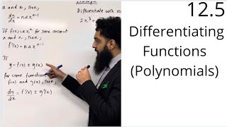 Edexcel AS Level Maths 125 Differentiating Functions with Two or more Terms Polynomials [upl. by Emelen]