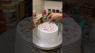 Floral print cake designs 🥰 shorts youtubeshorts viral shortsfeed trending cake [upl. by Casabonne]