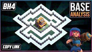 THE NEW ULTIMATE BH4 TROPHYdefense Base 2023Builder Hall 4 Trophy Base Design with Copy Link–COC [upl. by Nahtnahoj]