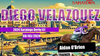 Postponed Favorite Diego Velazquez 2024 Saratoga Derby Video Past Performances saragtoga fanduel [upl. by Shandie5]